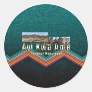 Pegatina Redonda ABH Avi Kwa Ame NM