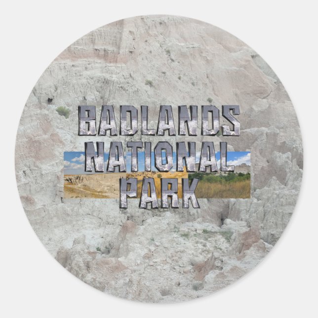 Pegatina Redonda ABH Badlands (Anverso)