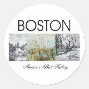 Pegatina Redonda ABH Boston