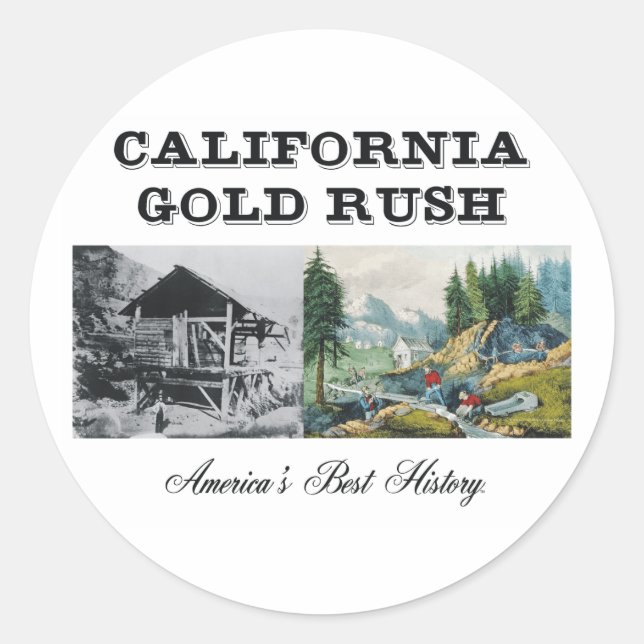 Pegatina Redonda ABH California Gold Rush (Anverso)