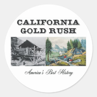 Pegatina Redonda ABH California Gold Rush