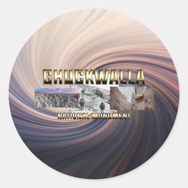 Pegatina Redonda ABH Chuckwalla NM (Anverso)