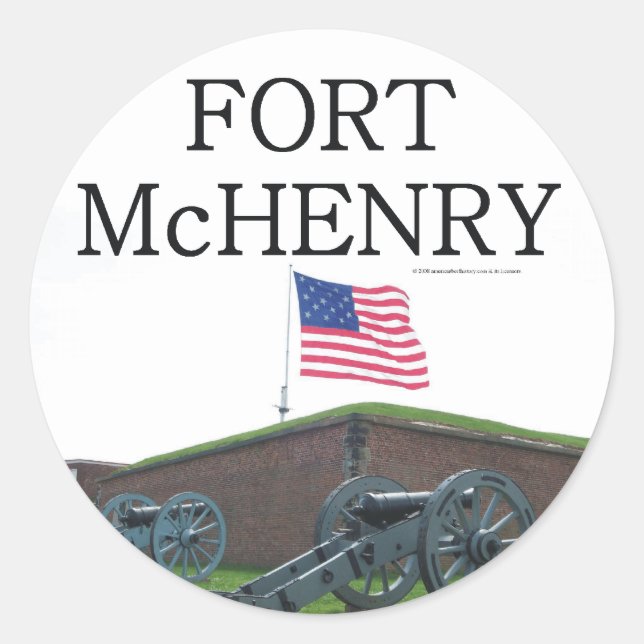 Pegatina Redonda ABH Fort McHenry (Anverso)