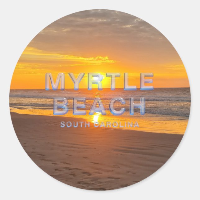 Pegatina Redonda ABH Myrtle Beach (Anverso)