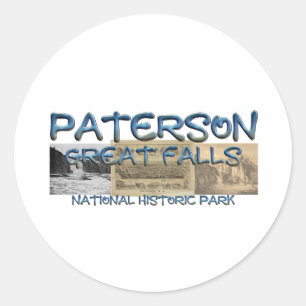 Pegatina Redonda ABH Paterson Grandes Cascadas