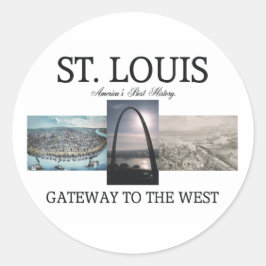 Pegatina Redonda ABH St. Louis Gateway