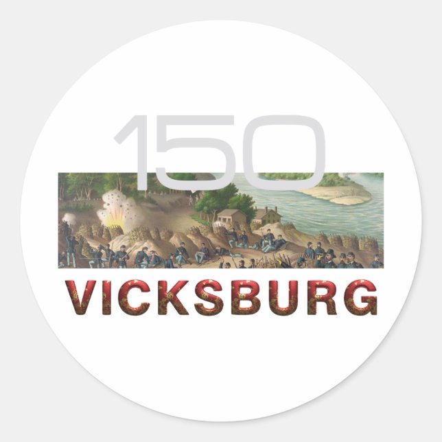 Pegatina Redonda ABH Vicksburg (Anverso)