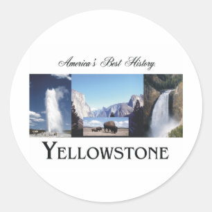 Pegatina Redonda ABH Yellowstone