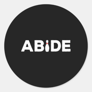 Pegatina Redonda Abide - La camiseta de boliche