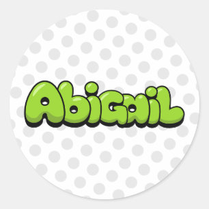 Pegatina Redonda Abigail