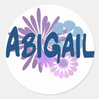 Pegatina Redonda Abigail