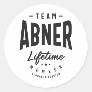 Pegatina Redonda Abner Lifetime Member Personalizado Name Abner