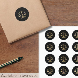 Pegatina Redonda Abogado Abogado Abogado Abogado de la Facultad de