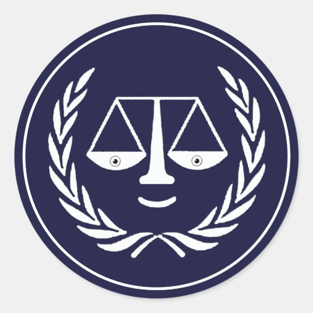 Pegatina Redonda Abogado creativo (Anverso)