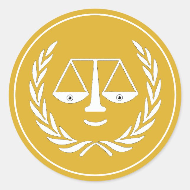 Pegatina Redonda Abogado creativo (Anverso)