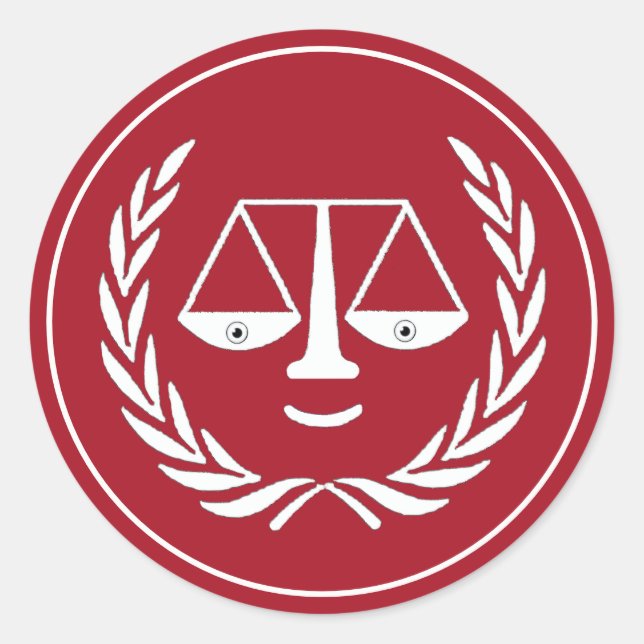 Pegatina Redonda Abogado creativo (Anverso)