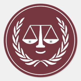 Pegatina Redonda Abogado graduado de la Facultad de Derecho