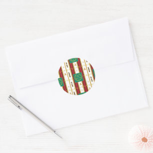 Pegatina Redonda Abogados Navidades - Que nieve escale la justicia