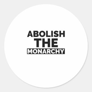 Pegatina Redonda Abolir la monarquía