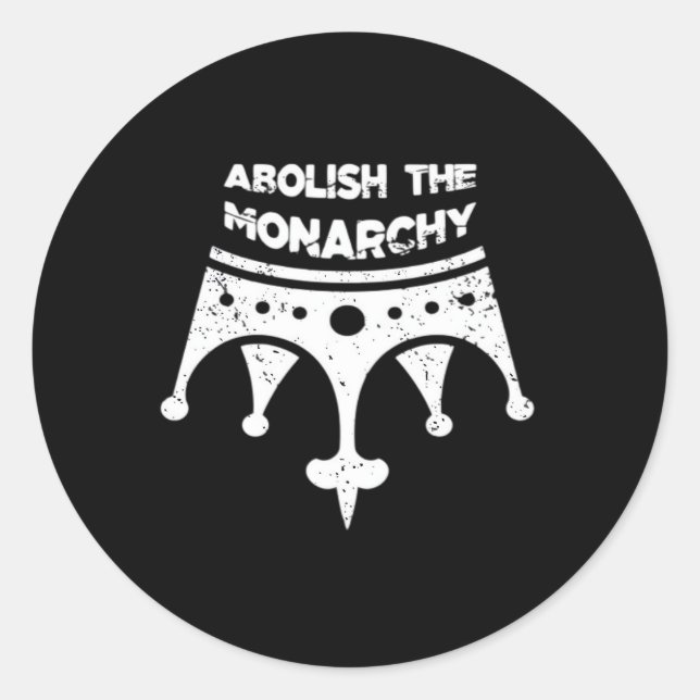 Pegatina Redonda Abolish Anti No Kings In America Bumper Classic (Anverso)