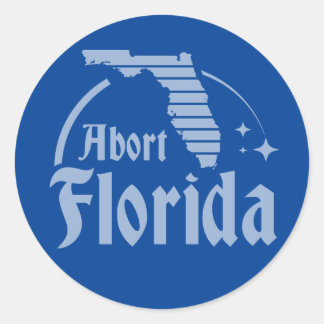 Pegatina Redonda Abortar Florida