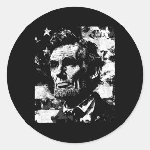 Pegatina Redonda Abraham Lincoln Profesor De Historia Presidente 4 