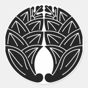 Pegatina Redonda Abrazando a los cantantes japoneses