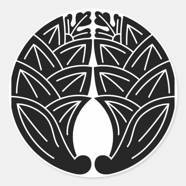 Pegatina Redonda Abrazando a los cantantes japoneses (Anverso)