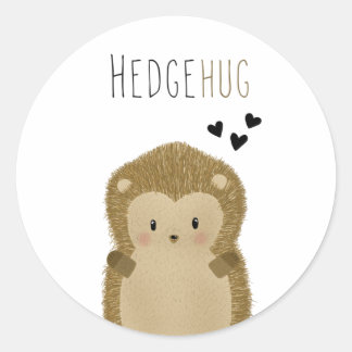 Pegatina Redonda Abrazo de burro