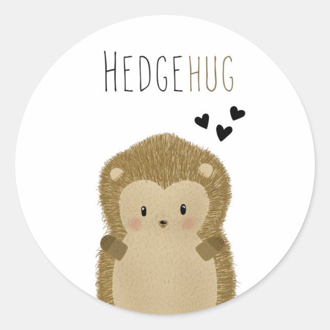 Pegatina Redonda Abrazo de burro (Anverso)