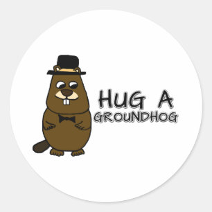 Pegatina Redonda Abrazo de manicomio