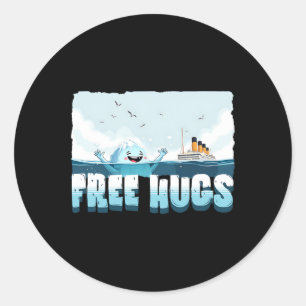 Pegatina Redonda Abrazos Gratis Funny Iceberg Crucero Titanic Chico