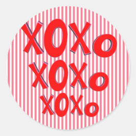 Pegatina Redonda Abrazos Y Besos
