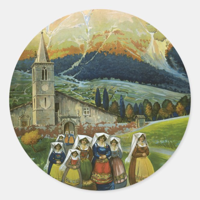 Pegatina Redonda Abruzzo (Anverso)