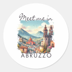Pegatina Redonda Abruzzo Italia Viajes Abruzzo Viajando Encuentrame