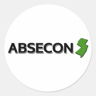 Pegatina Redonda Absecon, Nueva Jersey