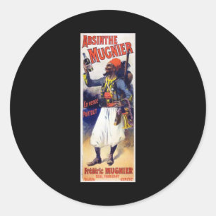 Pegatina Redonda Absinthe Mugnier