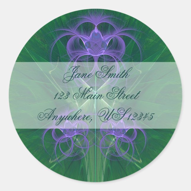 Pegatina Redonda Absinthe Tulips Mandala (Anverso)