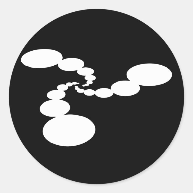 Pegatina Redonda Abstracciones ambientales Crop Circle Glossy Pegat (Anverso)