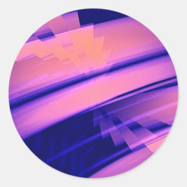 PEGATINA REDONDA ABSTRACTO DE AGUA DE CAÍDA DE AGUA