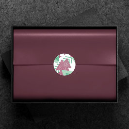 Pegatina Redonda Abstracto Fresco de los 80 | Monograma de Formas R