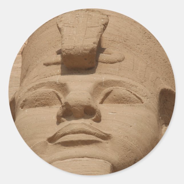 Pegatina Redonda abu simbel face (Anverso)