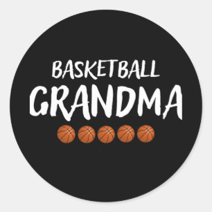 Pegatina Redonda Abuela abuela de baloncesto Grammy Nana Mimi