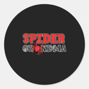 Pegatina Redonda Abuela Araña Spidey Cumpleaños Familia Chr