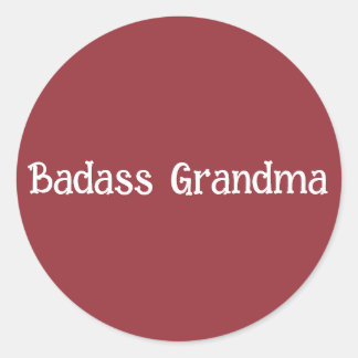 Pegatina Redonda Abuela de Badass