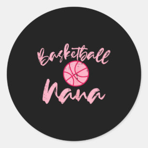 Pegatina Redonda Abuela de baloncesto mamá linda abuela deportes ab