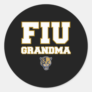 Pegatina Redonda Abuela de Florida International Fiu Panthers