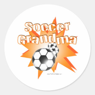 Pegatina Redonda Abuela de fútbol