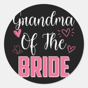 Pegatina Redonda Abuela De La Novia Familia Matrimona Esposa Del Pa