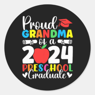 Pegatina Redonda Abuela De Licenciatura En Preescolar 2024
